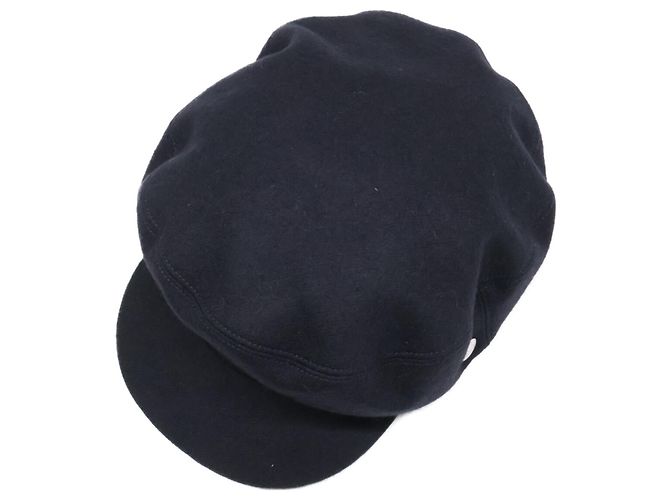 Cappello in lana con bottone Hermès Sellier Nero - vista 6