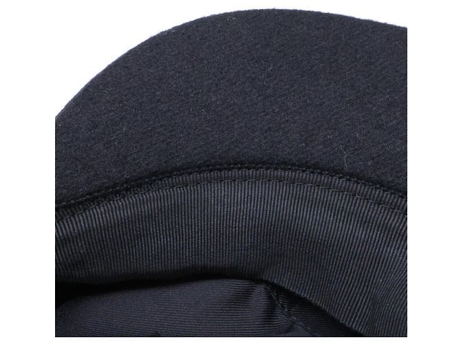 Cappello in lana con bottone Hermès Sellier Nero - vista 9
