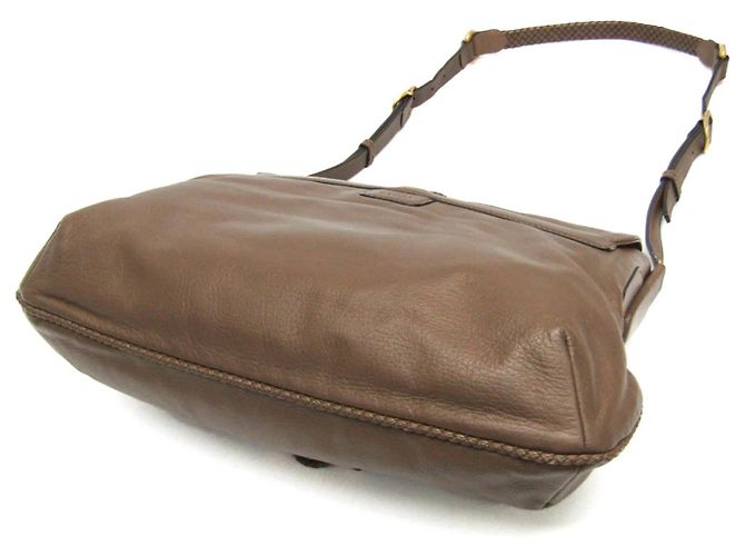 Borsa a Spalla in Pelle Gucci Bamboo Marrone - vista 2