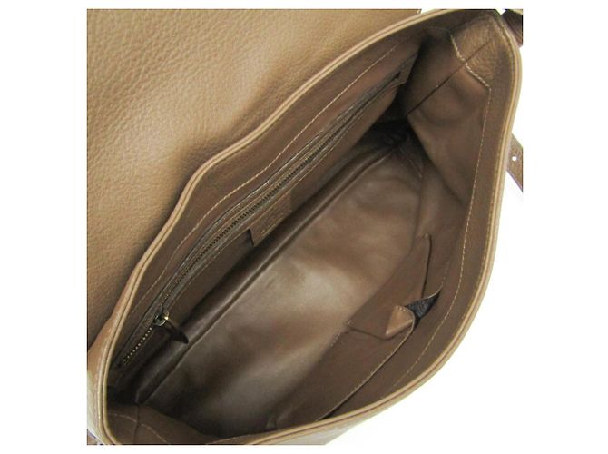 Borsa a Spalla in Pelle Gucci Bamboo Marrone - vista 3