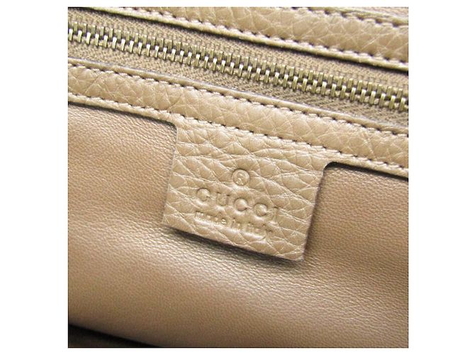 Borsa a Spalla in Pelle Gucci Bamboo Marrone - vista 4