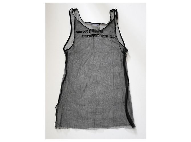 Ann Demeulemeester Primavera 2000 Deseos Curiosos Top Plumoso El Aire Negro - vista 3