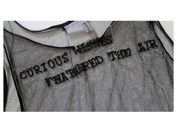 Ann Demeulemeester Primavera 2000 Deseos Curiosos Top Plumoso El Aire Negro - vista 4