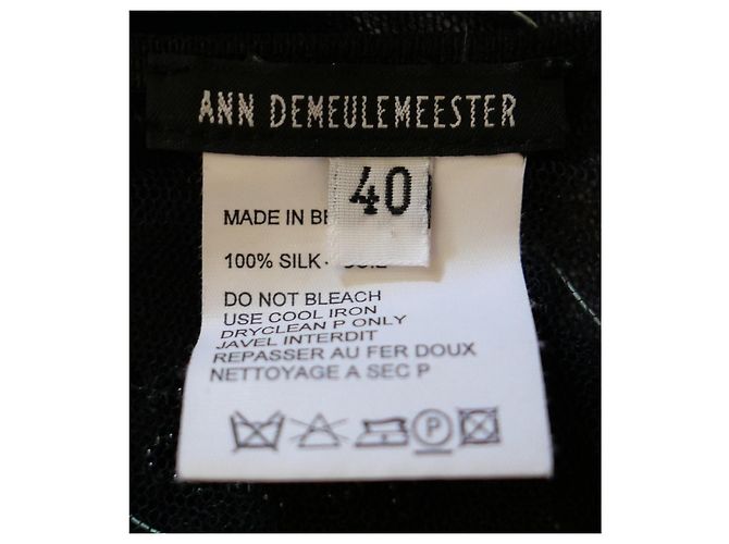 Ann Demeulemeester Primavera 2000 Deseos Curiosos Top Plumoso El Aire Negro - vista 5