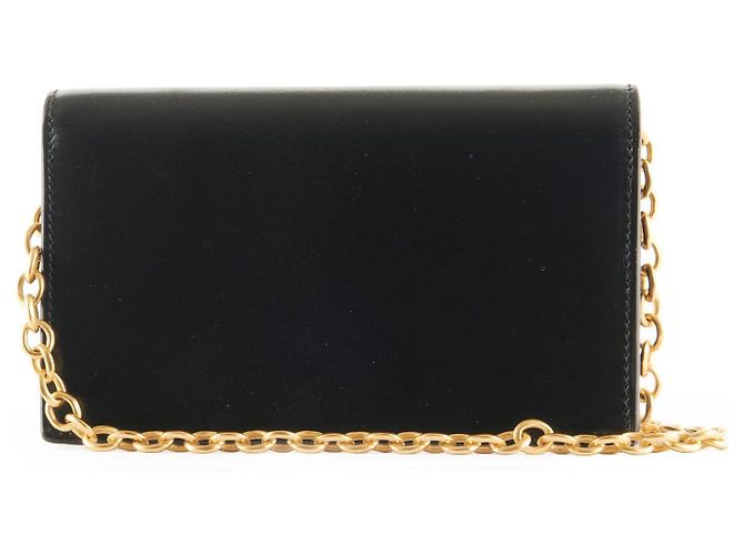 Clutch a Catena con Bocca Moldata Schiaparelli Nero Rosa - vista 2