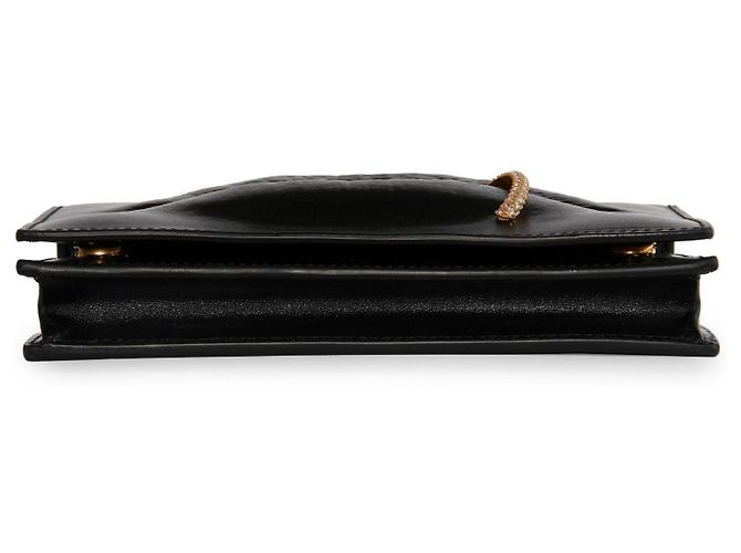 Clutch a Catena con Bocca Moldata Schiaparelli Nero Rosa - vista 3