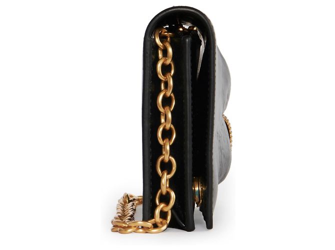 Clutch a Catena con Bocca Moldata Schiaparelli Nero Rosa - vista 5