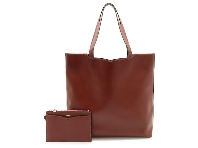 Borsa Tote CC Buon Compleanno Cartier Bordò - vista 2