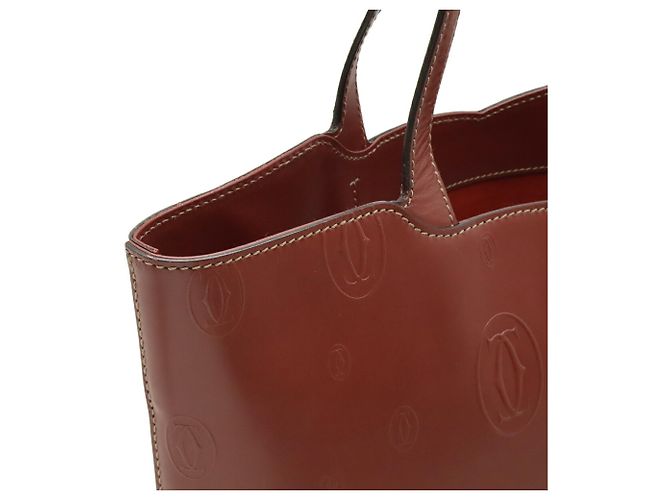 Borsa Tote CC Buon Compleanno Cartier Bordò - vista 6