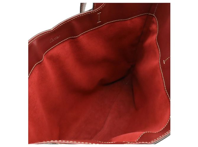 Borsa Tote CC Buon Compleanno Cartier Bordò - vista 9