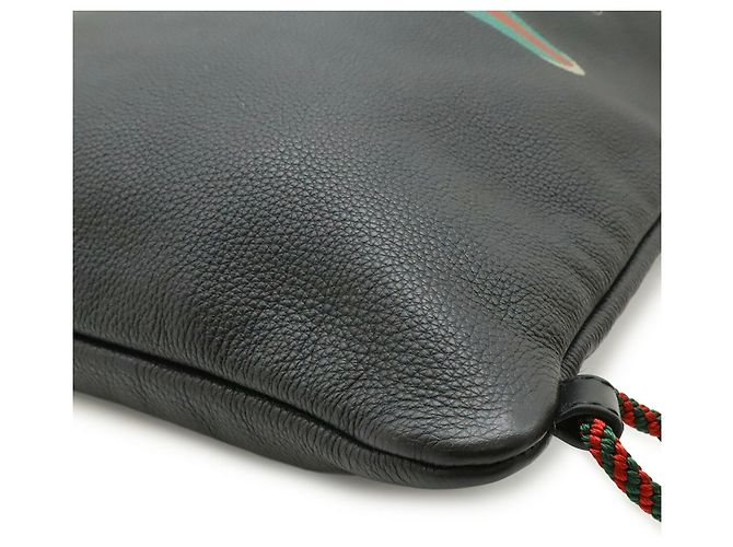GUCCI Print Drawstring Backpack Black Red Green - view 4
