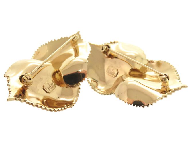 Spilla Motivo Foglia d'Oro Christian Dior - vista 10