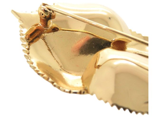 Spilla Motivo Foglia d'Oro Christian Dior - vista 6