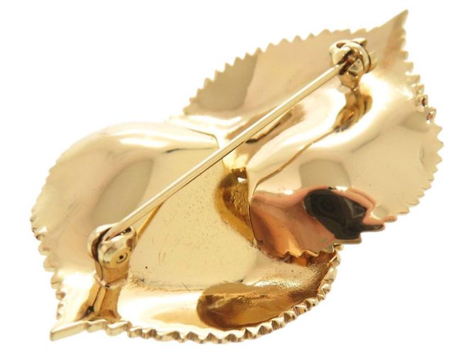 Spilla Motivo Foglia d'Oro Christian Dior - vista 8