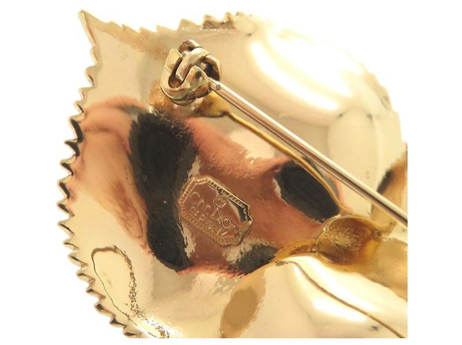 Spilla Motivo Foglia d'Oro Christian Dior - vista 9