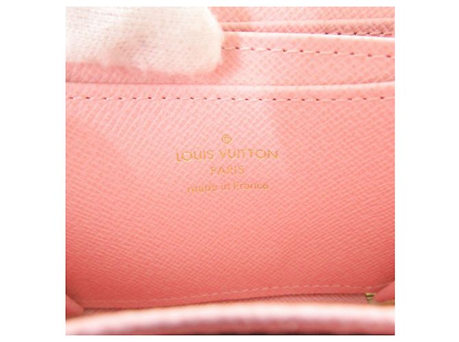 Monedero Zippy Louis Vuitton Damier Azur Rosa Blanco - vista 5