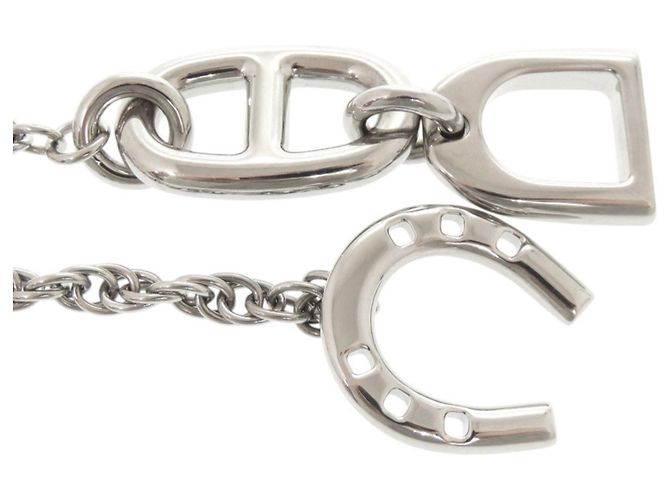 Portachiavi in metallo argento Bon Voyage di Hermès - vista 4