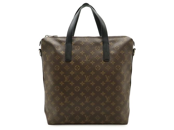 Borsa Tote Kitan Monogram Macassar Louis Vuitton Marrone Nero - vista 2