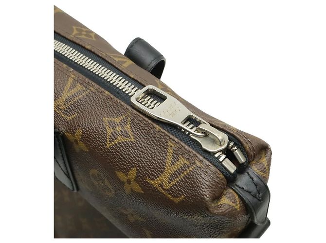 Borsa Tote Kitan Monogram Macassar Louis Vuitton Marrone Nero - vista 6