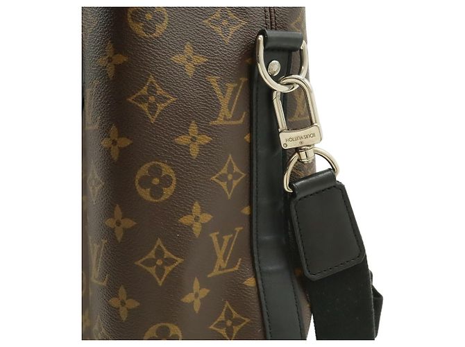 Borsa tote Davis Monogram Macassar Louis Vuitton Marrone Nero - vista 9