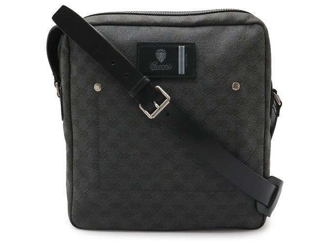 Bolso de mano/shoulder Gucci GG Canvas Negro Gris antracita - vista 2