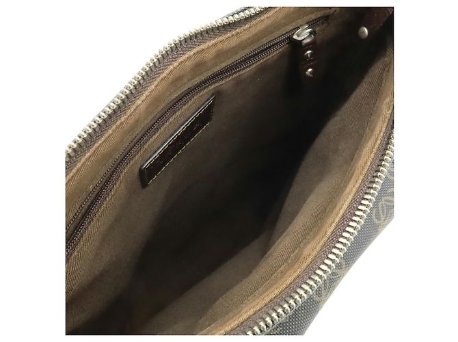 Borsa a Spalla Anagram Loewe Nero Marrone scuro - vista 6