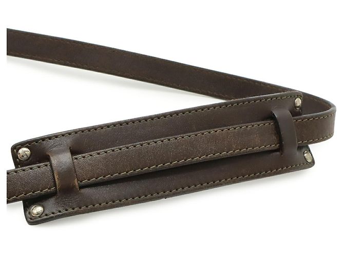 Borsa a Spalla Anagram Loewe Nero Marrone scuro - vista 7