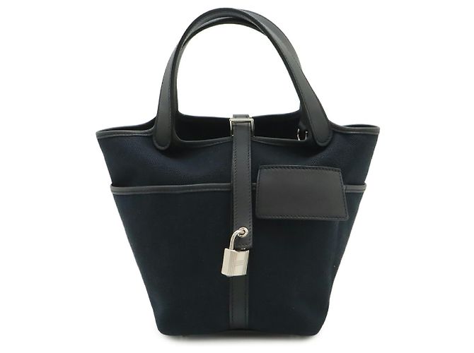 Borsa Hermès Picotin Lock PM in pelle Swift nera Nero - vista 2