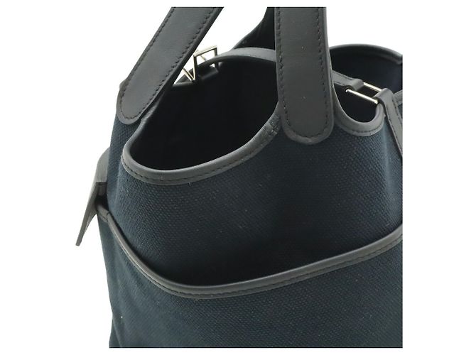 Borsa Hermès Picotin Lock PM in pelle Swift nera Nero - vista 8
