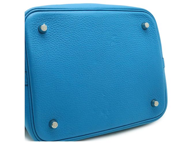 Borsa Tote Picotin Lock MM di Hermès Blu - vista 10