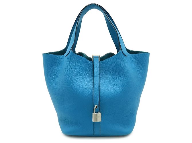 Borsa Tote Picotin Lock MM di Hermès Blu - vista 2