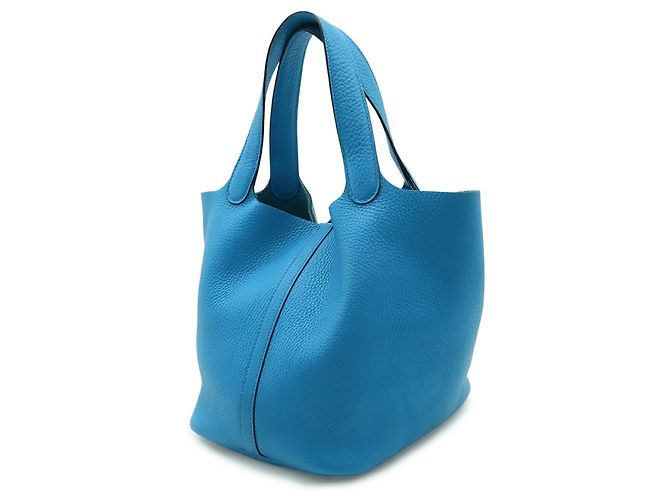 Borsa Tote Picotin Lock MM di Hermès Blu - vista 3