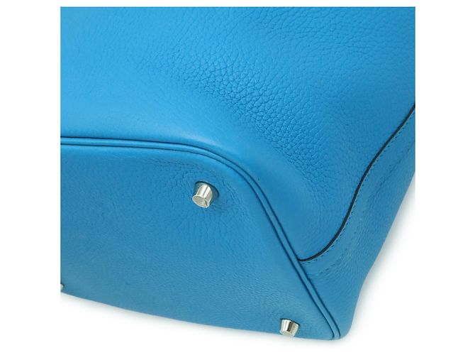 Borsa Tote Picotin Lock MM di Hermès Blu - vista 4