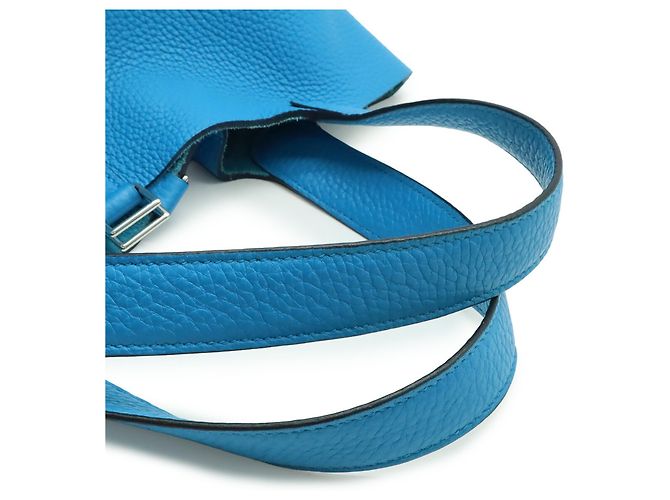 Borsa Tote Picotin Lock MM di Hermès Blu - vista 5