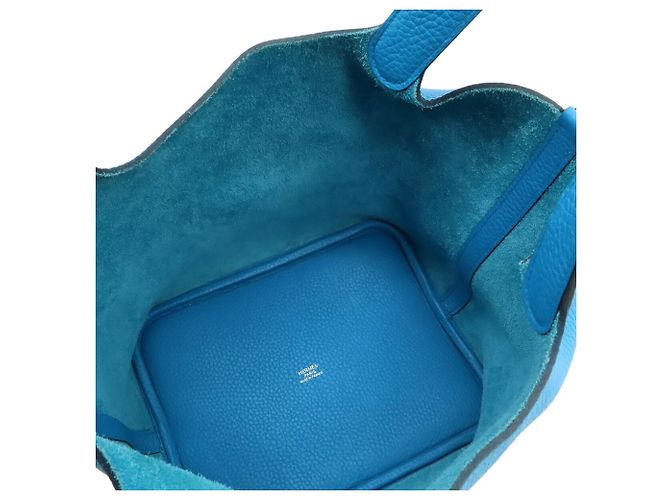 Borsa Tote Picotin Lock MM di Hermès Blu - vista 6