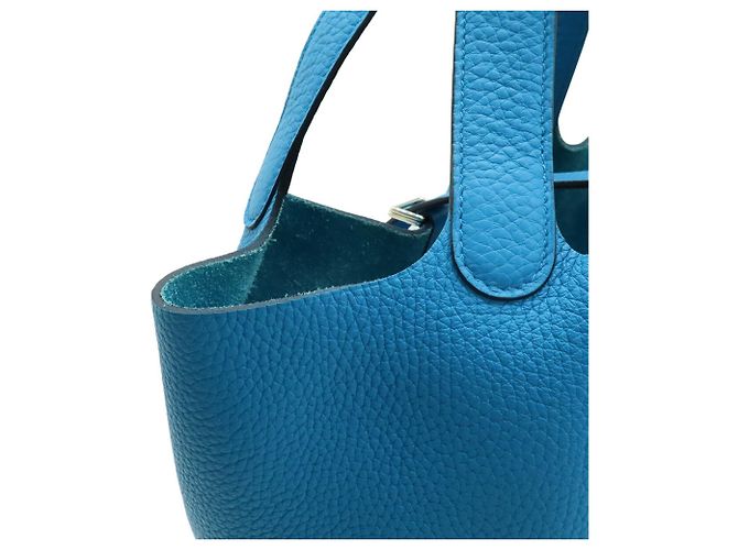 Borsa Tote Picotin Lock MM di Hermès Blu - vista 7