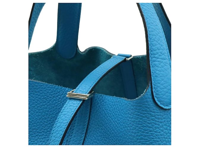 Borsa Tote Picotin Lock MM di Hermès Blu - vista 8
