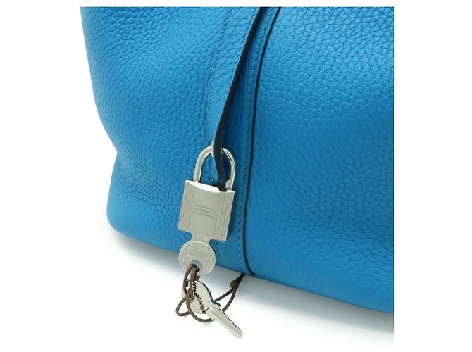 Borsa Tote Picotin Lock MM di Hermès Blu - vista 9