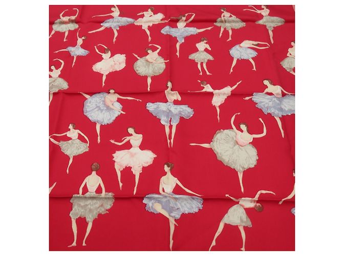 Sciarpa Hermès Carré 90 La Danza della Ballerina Rossa Rosso - vista 3