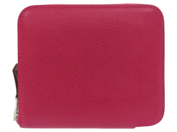 Monedero compacto Azap de seda Hermès Rosa - vista 2