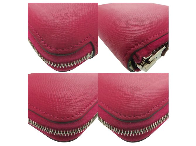 Monedero compacto Azap de seda Hermès Rosa - vista 6