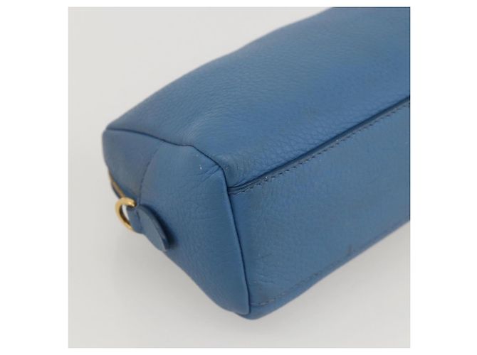 Prada Pochette in pelle blu oro Auth yk20280 D'oro - vista 16
