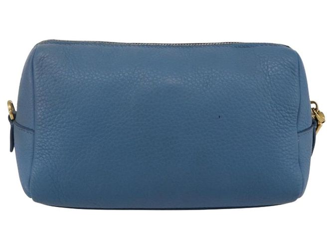 Prada Pochette in pelle blu oro Auth yk20280 D'oro - vista 2