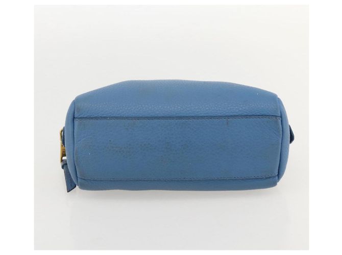 Prada Pochette in pelle blu oro Auth yk20280 D'oro - vista 6