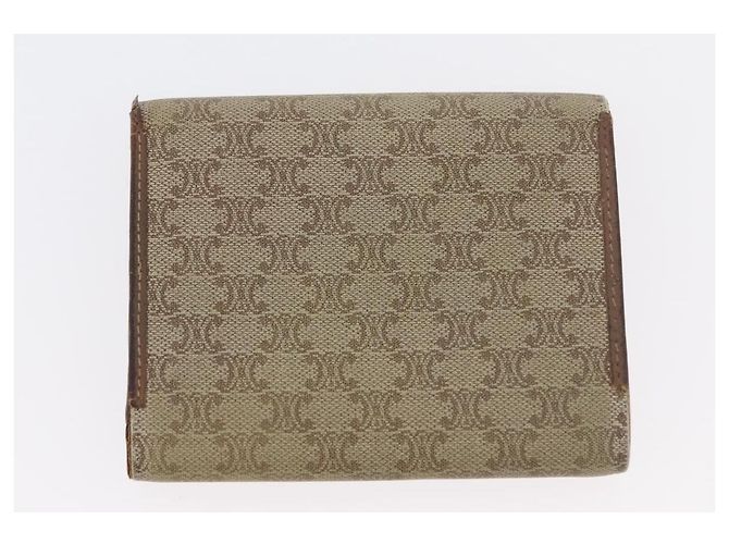 Céline Portafoglio in tela Macadam CELINE PVC 2 pezzi Marrone Beige Auth ti3905 - vista 11