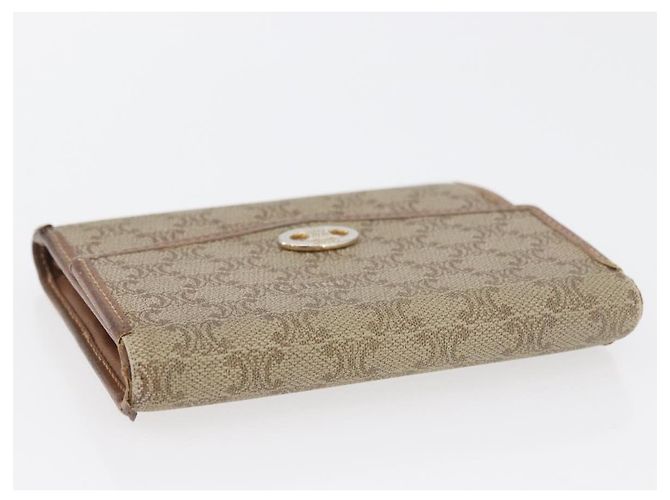 Céline Portafoglio in tela Macadam CELINE PVC 2 pezzi Marrone Beige Auth ti3905 - vista 13