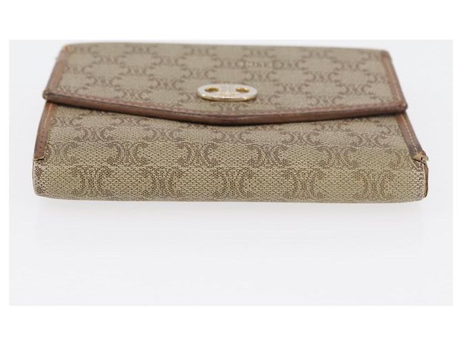 Céline Portafoglio in tela Macadam CELINE PVC 2 pezzi Marrone Beige Auth ti3905 - vista 14