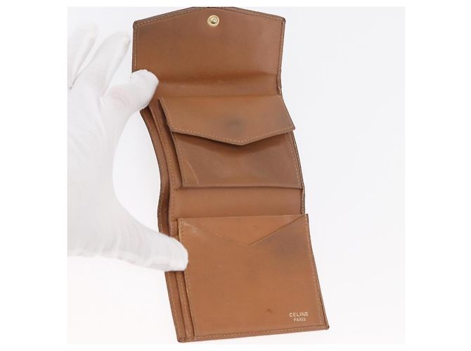 Céline Portafoglio in tela Macadam CELINE PVC 2 pezzi Marrone Beige Auth ti3905 - vista 16