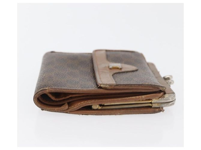 Céline Portafoglio in tela Macadam CELINE PVC 2 pezzi Marrone Beige Auth ti3905 - vista 4