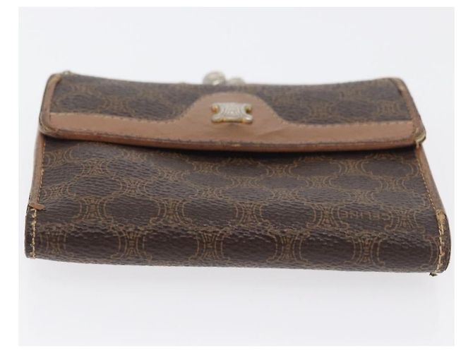 Céline Portafoglio in tela Macadam CELINE PVC 2 pezzi Marrone Beige Auth ti3905 - vista 6